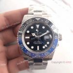 NEW UPGRADED Swiss Eta3186 Replica Rolex GMT-Master II SS Watch Black-Blue Ceramic